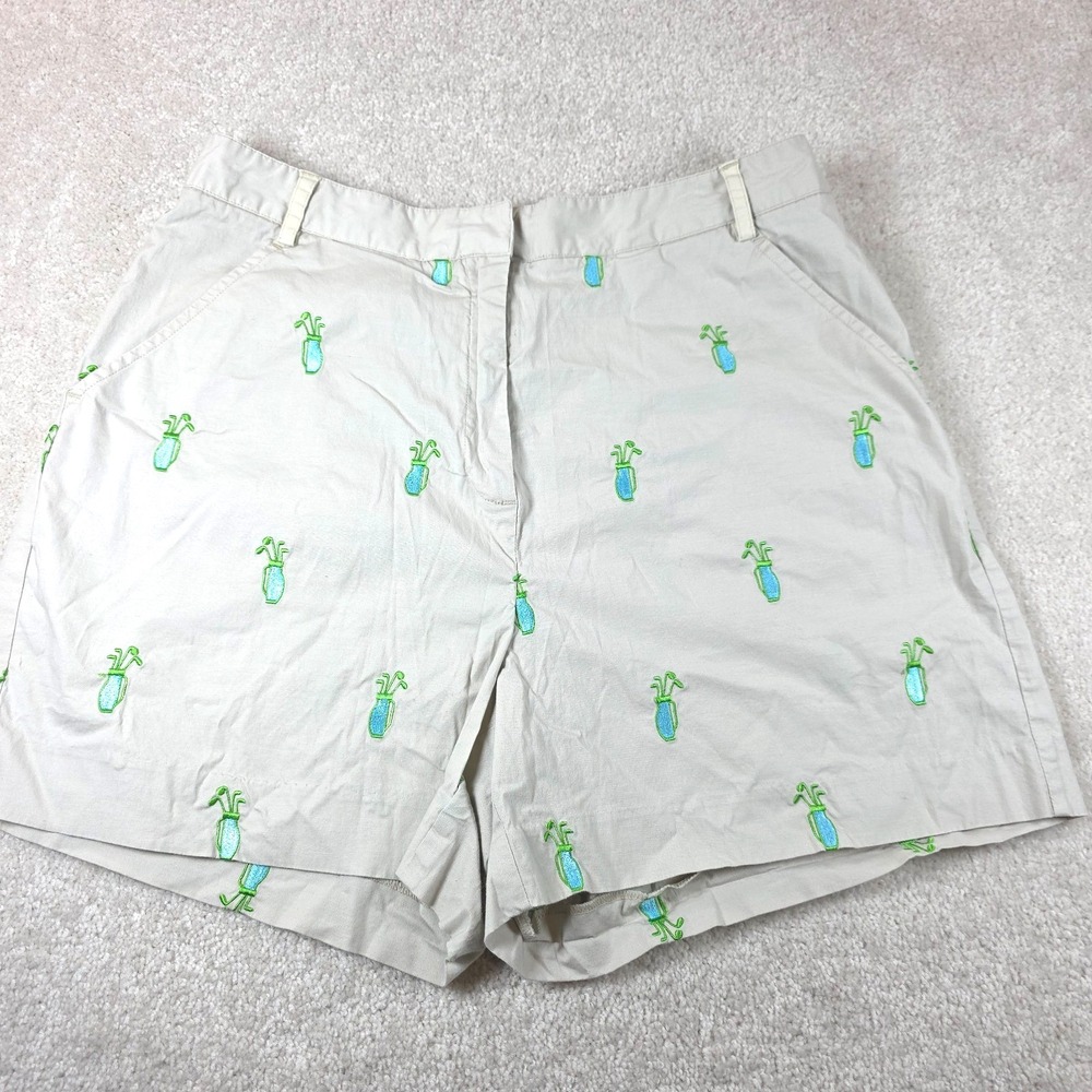 Lilly Pulitzer Callahan Shorts Womens 8 Golf Club Print Preppy Stretch